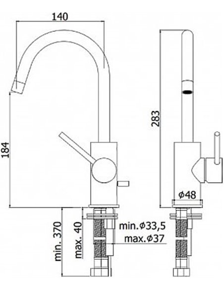 Paffoni Basin Water Mixer Light LIG078CR - 2