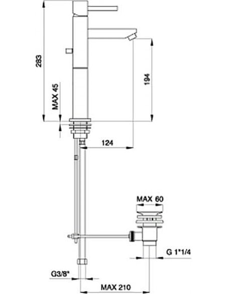 Treemme Basin Water Mixer Quadra 5312.CС - 2
