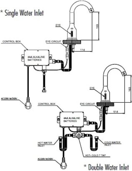 GPD Basin Water Mixer Photocell FLB11 - 2