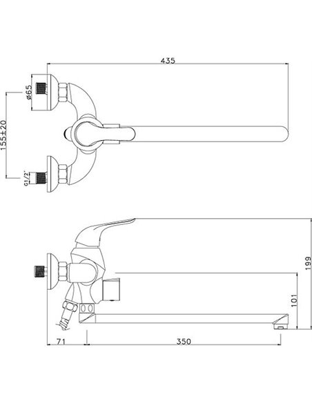 Lemark Universal Faucet Swan LM5451BG - 3
