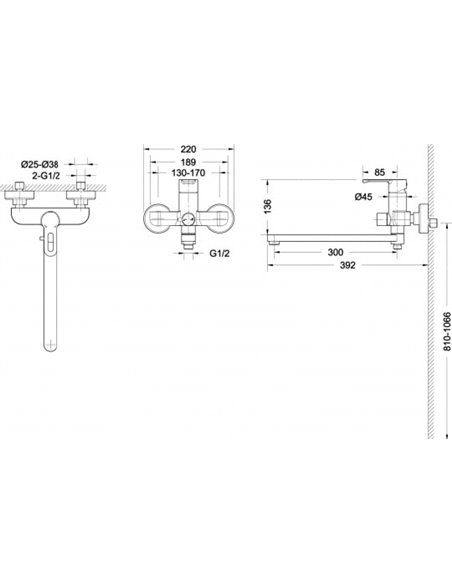 Bravat Universal Faucet Stream-D F637163C-01A - 3