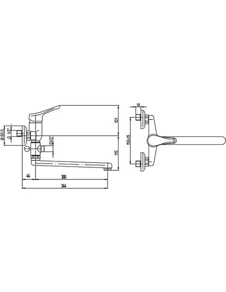 Paini Universal Faucet Bios 05CR119LMKM - 2