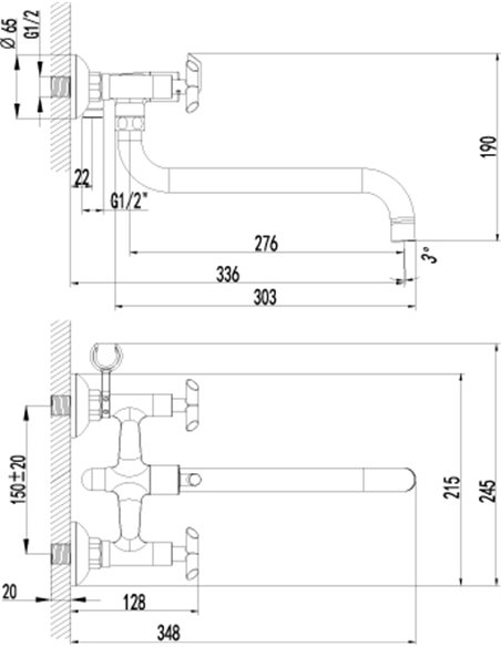 Lemark Universal Faucet Practica LM7551C - 2