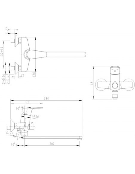 Bravat Universal Faucet Line F65299C-LB-RUS - 3