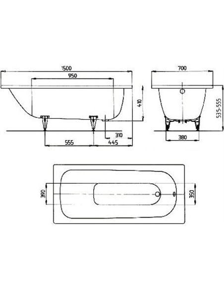 Kaldewei Steel Bath Advantage Saniform Plus 361-1 - 8