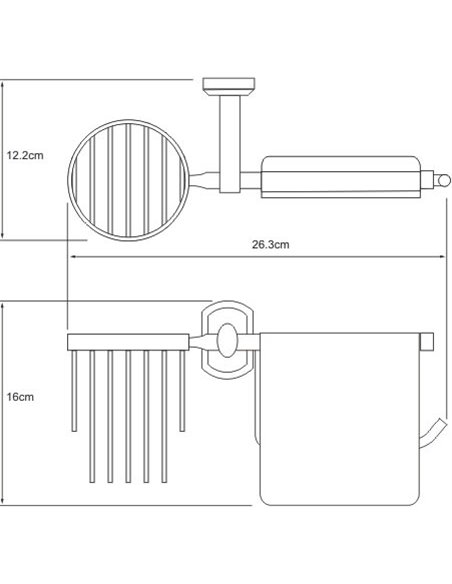 Держатель туалетной бумаги Wasserkraft Oder K-3059 с держателем освежителя воздуха - 4