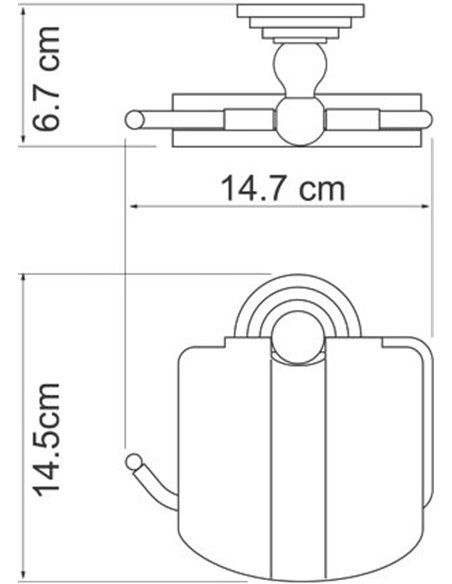 Держатель туалетной бумаги Wasserkraft Ammer K-7025 - 4