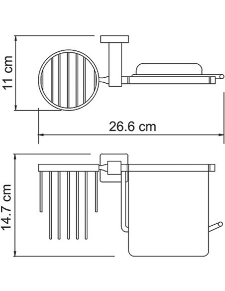 Держатель туалетной бумаги Wasserkraft Lippe K-6559 с держателем освежителя воздуха - 4