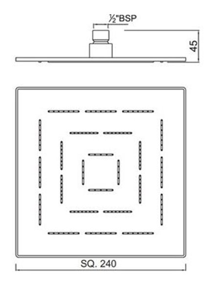 Jaquar augšējā duša Maze OHS-CHR-1629 - 4
