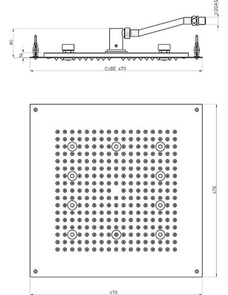 Верхний душ Bossini DREAM - Cube Light H37456 CR с хромотерапией - 5
