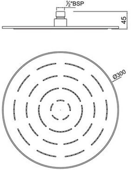Jaquar augšējā duša Maze OHS-CHR-1633 - 4