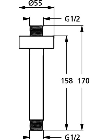 Ideal Standard kronšteins augšējai dušai IdealRain B9446AA - 3