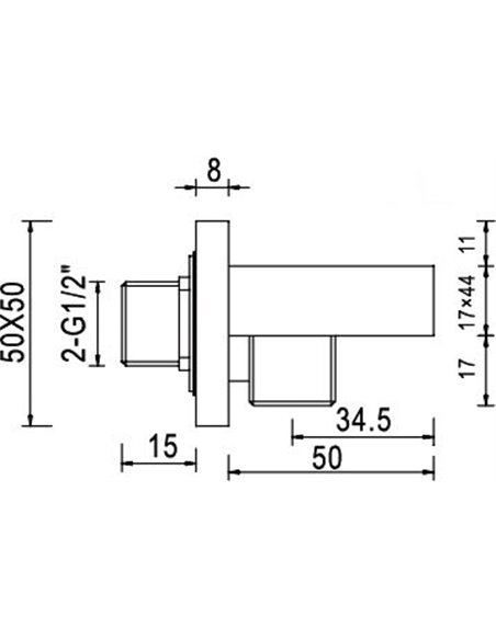 Шланговое подключение RGW Shower Panels SP-181 держатель для душа - 2