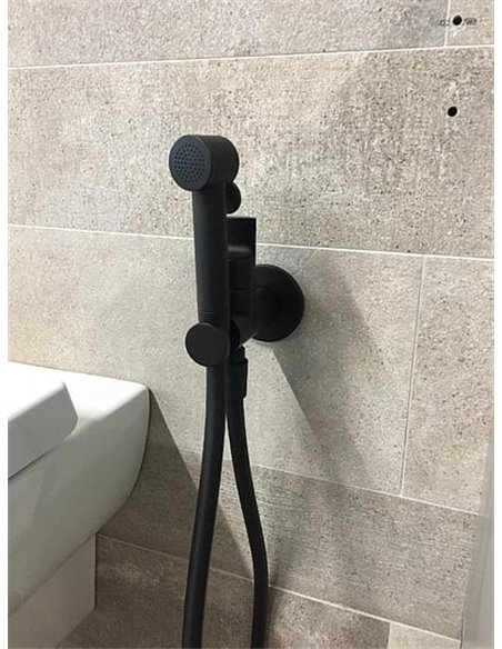 Гигиенический душ Fima Carlo Frattini Collettivita F2310NS черный, со смесителем, С ВНУТРЕННЕЙ ЧАСТЬЮ - 2
