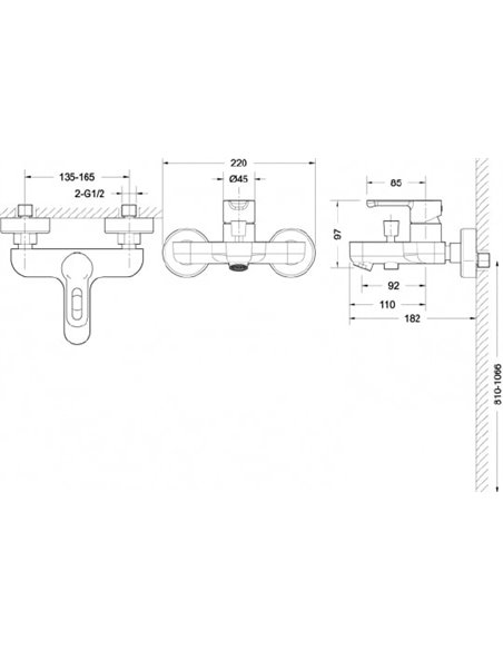 Душевой комплект Bravat Stream-D F00311C 3 в 1 - 5