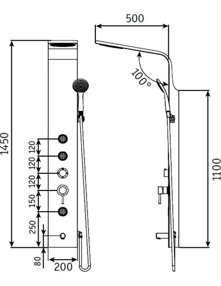 RGW Shower Panel Shower Panels SP-05 B - 2