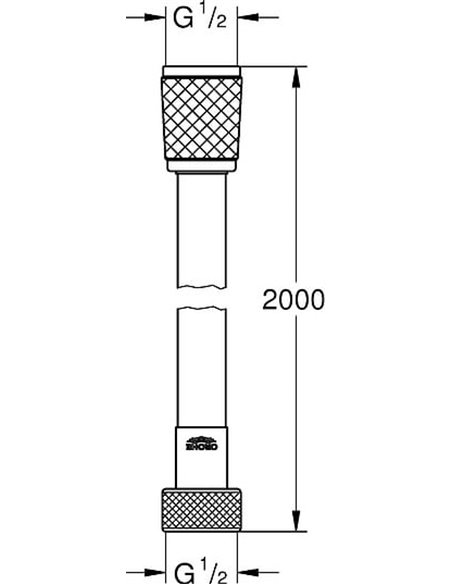 Душевой шланг Grohe Rotaflex 28413001 - 3