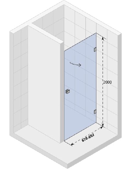 Душевая дверь в нишу Riho Scandic Mistral M101 90 см, R - 4