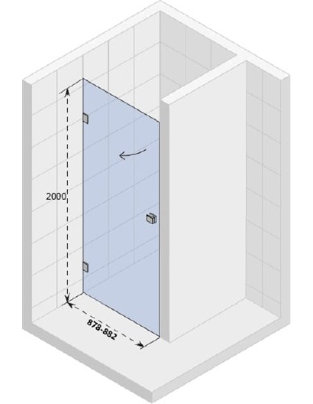 Душевая дверь в нишу Riho Scandic Mistral M101 90 см, L - 4