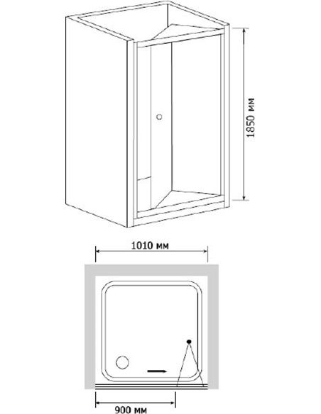Душевая дверь в нишу RGW Classic CL-21 (960-1010)х1850 - 3