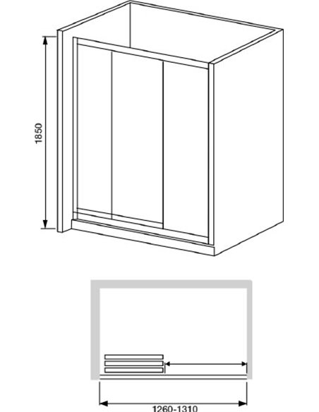 Душевая дверь в нишу RGW Classic CL-11 (1260-1310)х1850 профиль хром - 2
