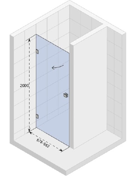 Душевая дверь в нишу Riho Scandic Soft Q101 90 см, L - 4