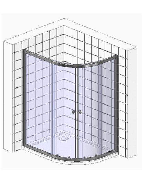 RGW Corner Shower Enclosure Classic CL-61 (965-990)x(765-790)x1850 - 3