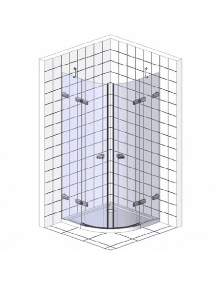 Ravak Corner Shower Enclosure CSKK4-80 - 3