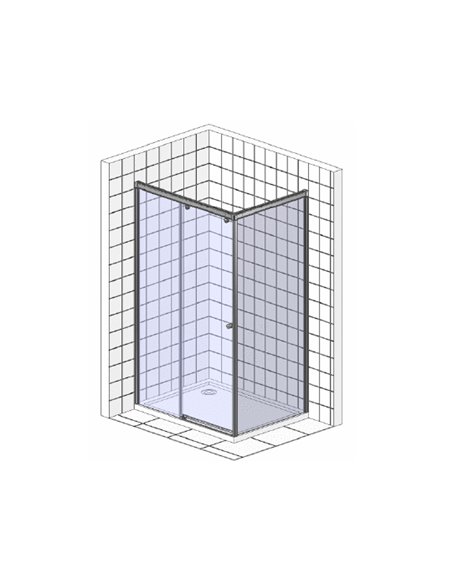 Ravak Corner Shower Enclosure BLDP2-110+BLPS - 5