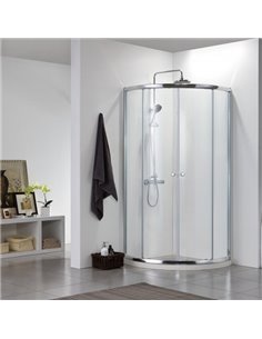 Bravat Corner Shower Enclosure Drop 90x90x200 - 1
