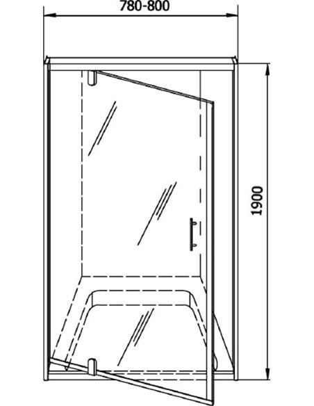 Душевая дверь в нишу Kolpa San Q-line TVO/S 80 - 7