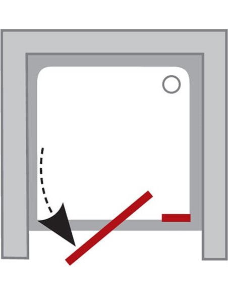 Ravak dušas durvis PDOP2-110 - 2