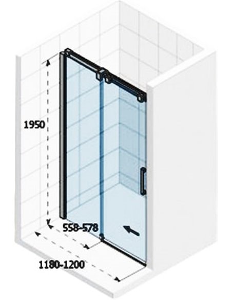 Riho dušas durvis SZ OCEAN GU0202100 - 4
