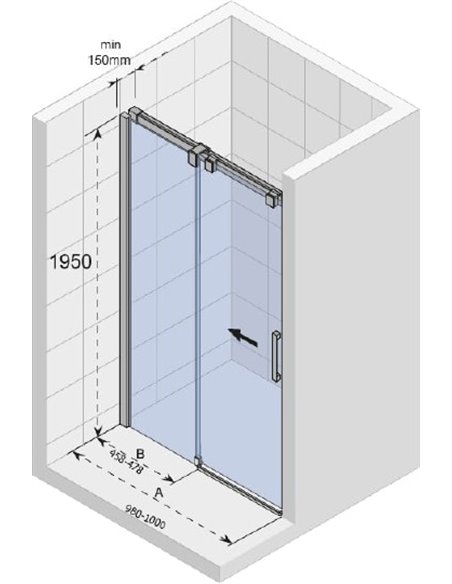 Riho dušas durvis SZ OCEAN GU0204100 - 4