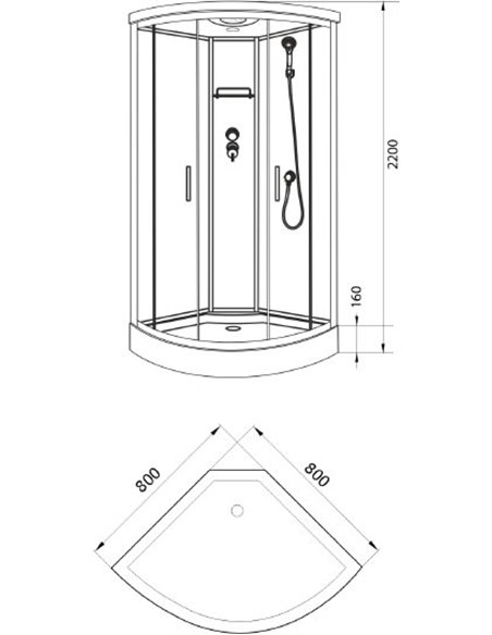 Luxus Shower Cabine T07 Berg - 5