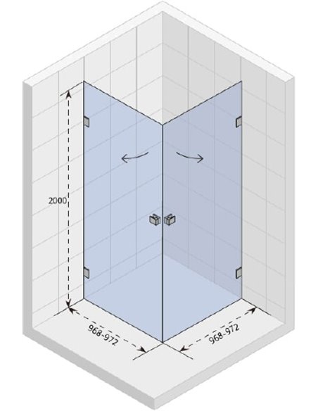 Riho dušas stūris Scandic Mistral M209 100x100 см - 4