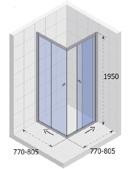 Riho dušas stūris Hamar GR53200 80x80 см - 5