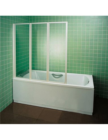 Шторка на ванну Ravak VS3 100 Transparent, профиль белый - 1