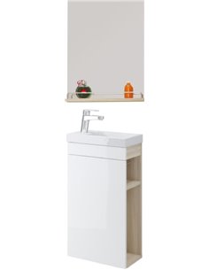 Мебель для ванной Cersanit Smart 40 ясень, белый - 1