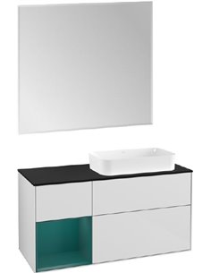 Мебель для ванной Villeroy & Boch Finion 120 glossy white, cedar matt, внутренняя подсветка, настенная подсветка - 1