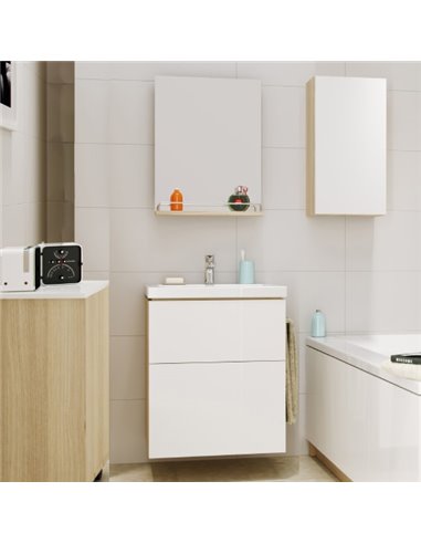 Мебель для ванной Cersanit Smart 80 ясень, белый - 1