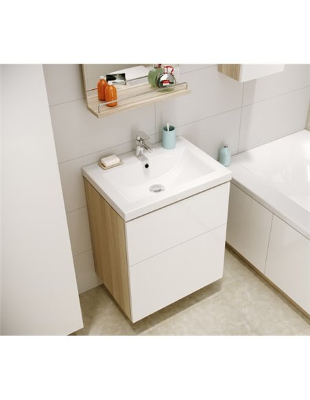 Мебель для ванной Cersanit Smart 80 ясень, белый - 5