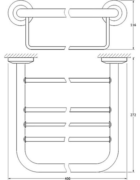 Полка FBS Standard STA 040 для полотенец 40 см - 2