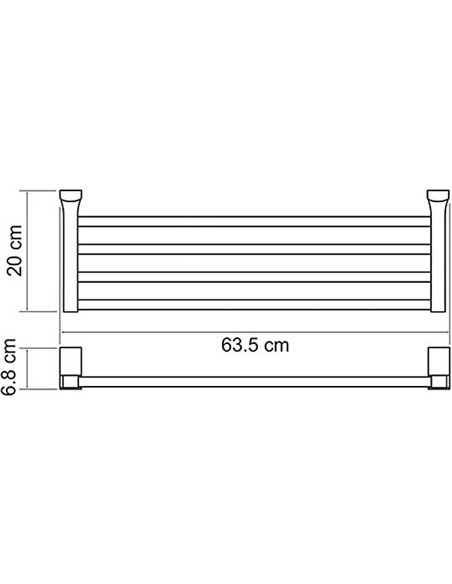 Полка Wasserkraft Exter K-5211 для полотенец - 5