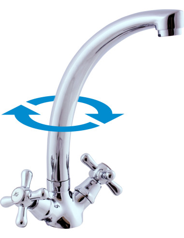 Kitchen faucet MORAVA - Barva keramický vršek/chrom,Rozměr 3/8''