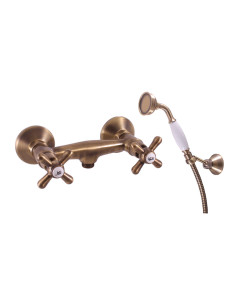 Shower mixer MORAVA RETRO bronze - Barva Stará mosaz...