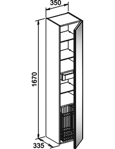Keuco Tall Storage Unit Royal Reflex - 4