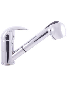 Sink lever mixer with pull-out shower-head for...