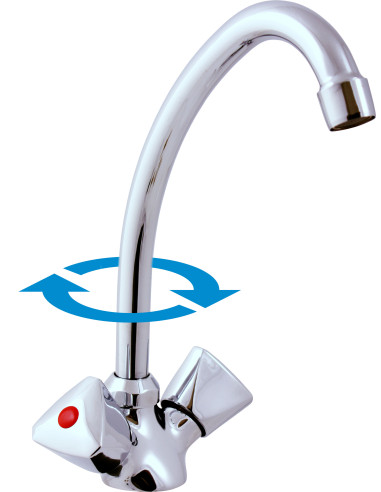 Sink lever mixer for low presure water CHROME - Barva chrom,Rozměr 3/8''