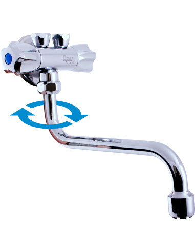Wall-mounted washbasin / sink faucet for low-pressure heaters CHROME - Barva chrom,Rozměr připojení 3/8'' vnější závit (na trubi